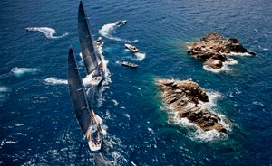 Racing Underway at the 2014 Loro Piana Superyacht Regatta