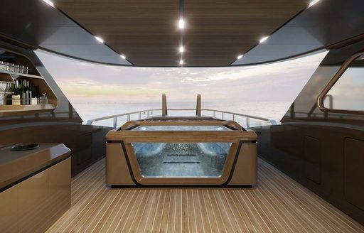 Deck Jacuzzi onboard charter yacht RAJA² 
