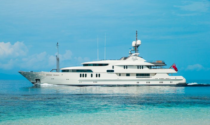 61.5m CALYPSO offers early-bird availability for Caribbean yacht charters